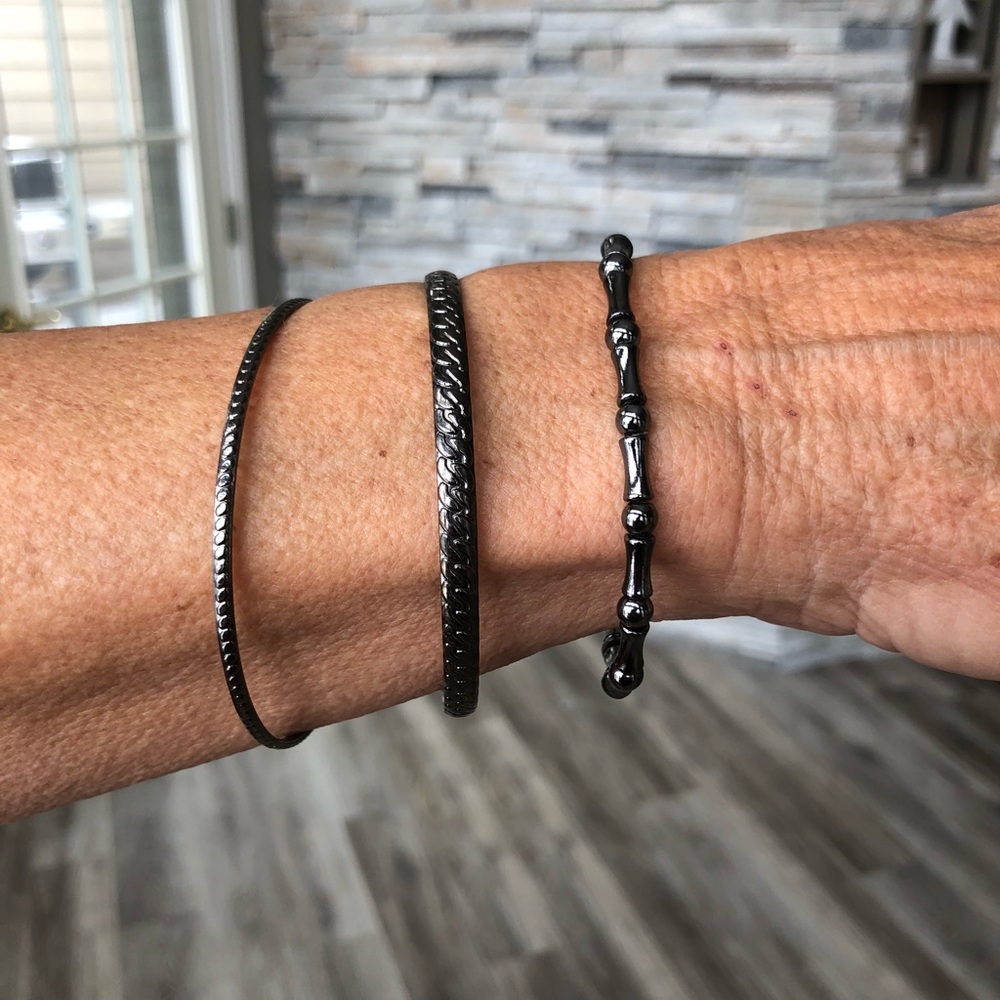 Gun metal bracelets!
